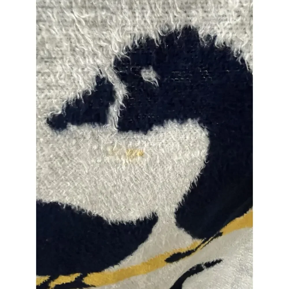 Vintage Vuteks Crown Crafts Goose Blanket Reversible 58x84 Hearts Cottagecore